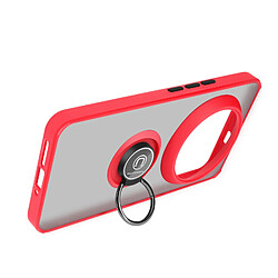 Avizar Coque pour Xiaomi 14 Ultra Bague Métallique Fonction Support Rouge