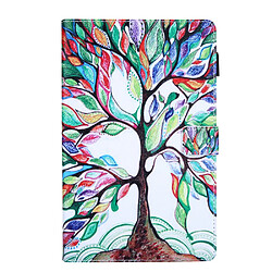 Etui en PU Impression de motifs avec support et porte-cartes arbre coloré pour votre Samsung Galaxy Tab A7 Lite 8.7 (2021) T220/T225