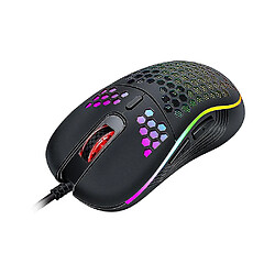 Universal D011 souris de jeu RVB légère 7200dpi coque en nid d'abeille les souris ergonomiques avec câble ultra tissage pour