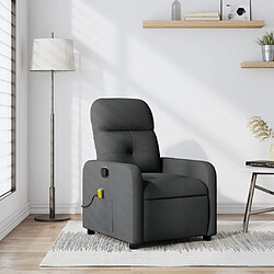 vidaXL Fauteuil de massage inclinable Gris foncé Tissu