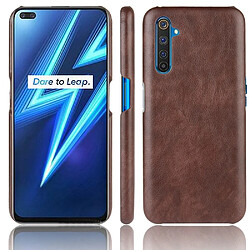 Coque en TPU + PU marron pour votre Realme 6 Pro