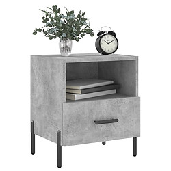 Acheter Maison Chic Tables de chevet 2pcs - Table basse Table de nuit - gris béton 40x35x47,5cm bois d’ingénierie -MN44876