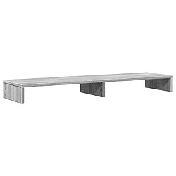 vidaXL Support de moniteur sonoma gris 100x27x10 cm bois d'ingénierie