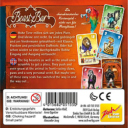 Zoch 601105155 ? Beasty Bar ? Le Jeu de Cartes avec Cartes XXL dans la Nouvelle Taille de boîte, à partir de 8 Ans