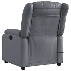 Acheter vidaXL Fauteuil de massage inclinable électrique gris similicuir