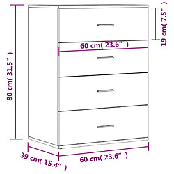 vidaXL Buffets 3 pcs Chêne sonoma Bois d'ingénierie pas cher