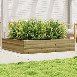 vidaXL Jardinière 110x110x23 cm bois de pin imprégné