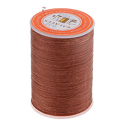 Fil de cire rond en polyester 0,35 mm couture couture bricolage artisanal marron