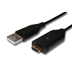 vhbw câble de données USB (USB standard de type A sur appareil photo) 150cm compatible avec Samsung Digimax TL34, TL34HD appareil photo, caméscope