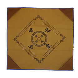 Mahjong Nappe En Tissu Couvre Silence Anti-Dérapant Jeu De Cartes 37x37inch Marron pas cher