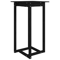 vidaXL Table de bar Noir 60x60x110 cm Bois massif de pin