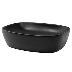 ML DESIGN MODERN LIVING Lavabo en céramique noir mat vasque à poser pour salle de bain 505x385x140 mm