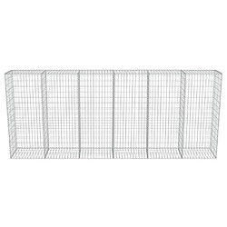 Avis vidaXL Mur en gabion avec couvercles Acier galvanisé 300 x 50 x 150 cm