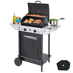 Camping Gaz Barbecue gaz grill CAMPINGAZ XPERT100LS +Rocky Cuisson pierre de lave cuisson 44 X 34 + grille - Housse offerte 