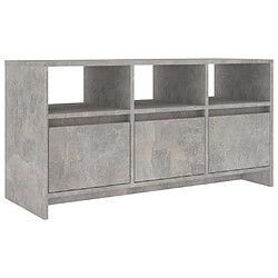 vidaXL Meuble TV Gris béton 102x37,5x52,5 cm Bois d'ingénierie