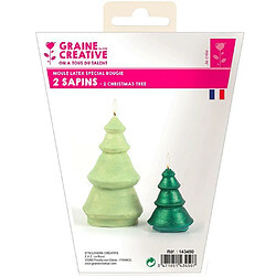 Graines Creatives 2 moules à bougie en latex - Sapins