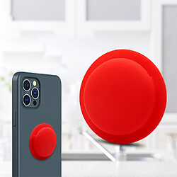 Coque en silicone Coller sur souple rouge pour votre Apple AirTag 2021