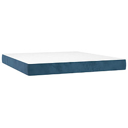 Acheter vidaXL Sommier à lattes de lit avec matelas Bleu foncé 90x200 cm