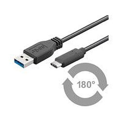 Manhattan 353298 Câble USB Type C vers USB 2.0 Type A Noir