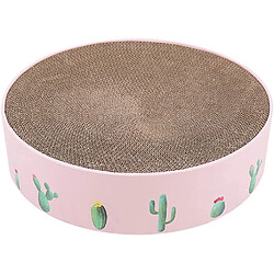 Jouet pour Chat, Carton ondulé Chat Herbe à Chat grattoir Conseil grattoir à Ongles Tapis Chaton lit Jouet-Rose-Grand