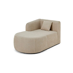 Lisa Design Ikare - module d'assise méridienne gauche - en tissu Ikare - module d'assise méridienne gauche - en tissu - Beige