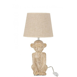 Dansmamaison Lampe Singe Ciment/Textile Beige/Beige