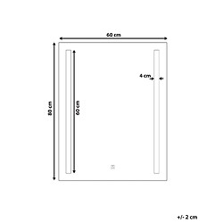 Avis Beliani Miroir LED MARTINET Argenté