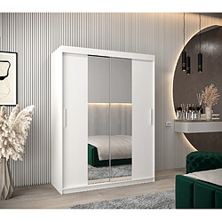 Abiks Meble Armoire Tokyo 1 à portes coulissantes 200/150/62 2 portes (blanc/blanc)