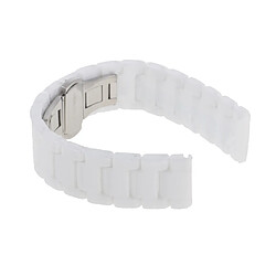 Céramique Bracelet de Montre Remplace Bracelet Montre Smart Boucle en Acier Blanc 18mm pas cher