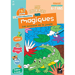 Mes coloriages magiques, primaire CP, 6-7 ans : les animaux de la jungle