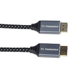 Avis PremiumCord Câble DisplayPort 1.4 8K M/M 2 m, DisplayPort vers DisplayPort, 32,4 Gbps, vidéo 8K @ 60Hz, 4K @ 120 Hz, 2160p, HDCP 2.2, connecteurs dorés, câble textile tressé.