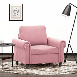 vidaXL Fauteuil Rose 60 cm Velours