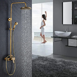 Auralum max Colonne de Douche Réglable Ensemble de Douche Mural en Bronze Solide Design Rétro - EU Modèle