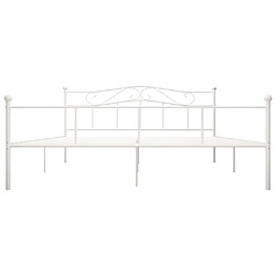 Avis Maison Chic Lit adulte - Lit simple Cadre de lit,Structure du lit Contemporain Blanc Métal 180 x 200 cm -MN67755