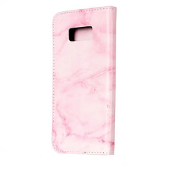 Avis Wewoo Housse Étui rose pour Samsung Galaxy S8 + / G9550 Marbre Motif Horizontal de protection en cuir Flip avec support et Slots de cartes Portefeuille