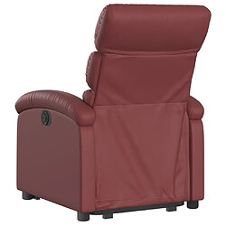 Acheter Maison Chic Fauteuil Relax pour salon, Fauteuil inclinable électrique rouge bordeaux similicuir -GKD93901