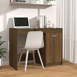 Maison Chic Bureau,Table de travail,bureau de travail pour chambre Chêne marron 100x50x76 cm Bois d'ingénierie -GKD70107