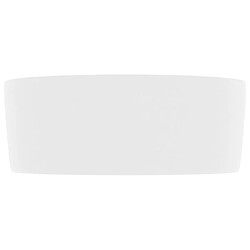 Avis vidaXL Lavabo rond de luxe Blanc mat 40x15 cm Céramique