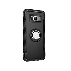 Wewoo Coque renforcée noir pour Samsung Galaxy S8 + / G9550 Anneau de Téléphone Armure TPU + PC Magnétique d'aspiration 360 Degrés Rotation Stent Combinaison Cas