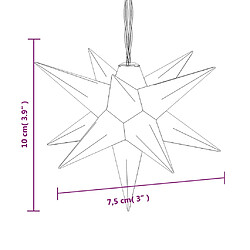 vidaXL Lumière de Noël 10 LED rouge 10 cm pas cher