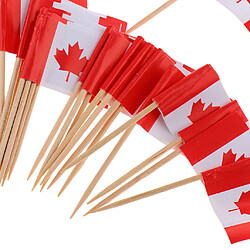 Décoration de fête pour cure-dents, drapeau, 100 pièces Canada pas cher