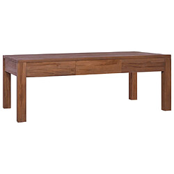 vidaXL Table basse 110x60x40 cm Bois de teck massif