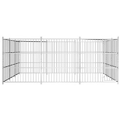 vidaXL Chenil d'extérieur pour chiens 450 x 450 x 185 cm