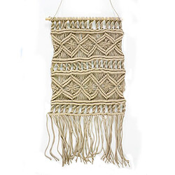 Thedecofactory MACRAME - Suspension en coton tressé rose nude 45x50 