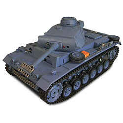 Amewi Char Radiocommandé Tank de combat Panzerkampfwagen III PKW 3 1/16 ème IR Son et Fumée