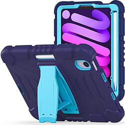 Coque en TPU quatre coins améliorés avec béquille bleu marine/bleu pour votre iPad mini (2021)