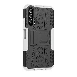 Wewoo Coque Renforcée Pour Huawei Honor 20 Pro TPU Texture PC + étui antichoc avec support blanc