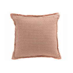 Dansmamaison Coussin Gaufre Coton Rose Clair