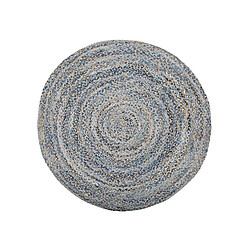 Beliani Tapis rond 140 cm bleu et beige LEVENTLER