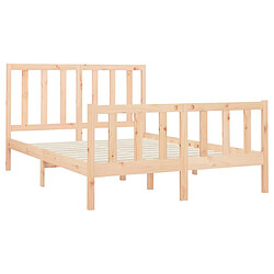 Avis vidaXL Cadre de lit sans matelas 140x190 cm bois de pin massif